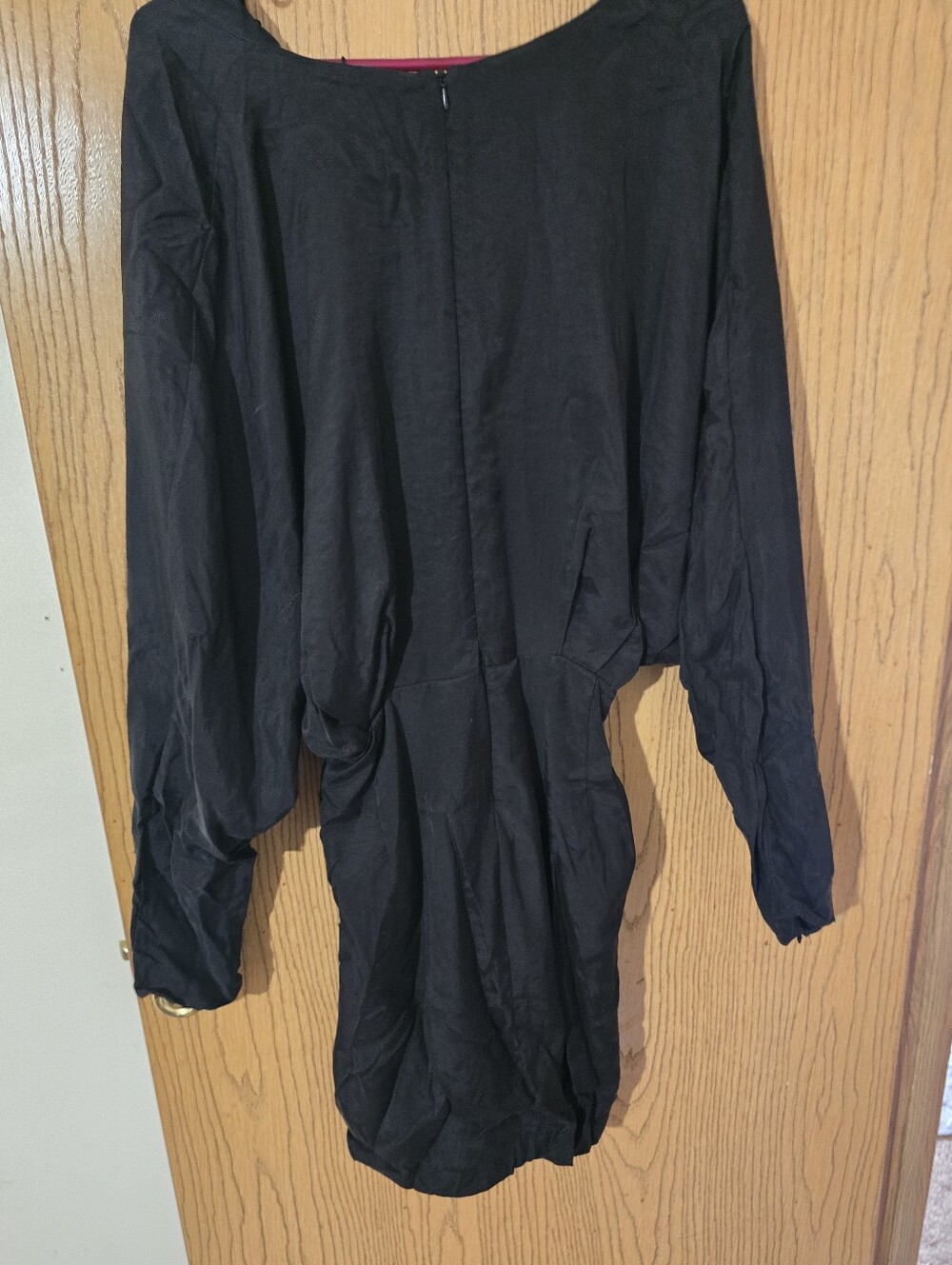 Nwt Zara Black V-Neck Balloon Sleeve Maxi Dress - Picture 5 of 8